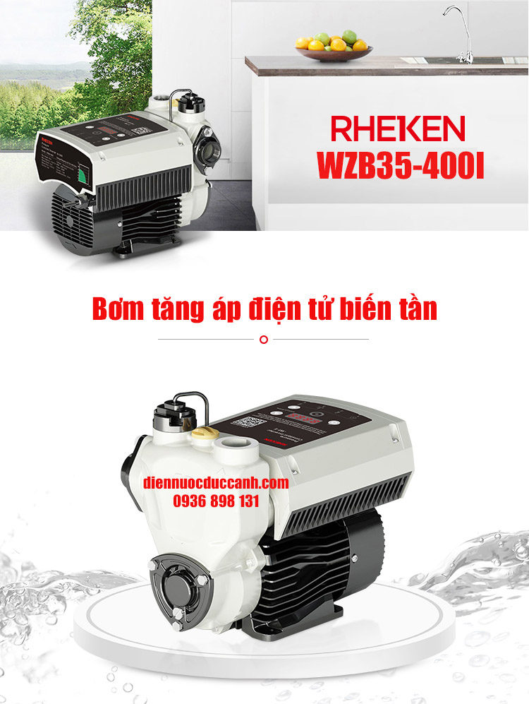 Bơm tăng áp biến tần Rheken WZB35-400I mẫu mã thẩm mỹ