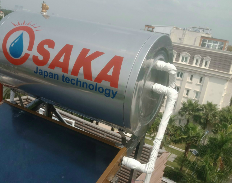 máy nước nóng mặt trời hệ tấm phẳng chịu áp osaka 160l độ bền tuổi thọ cực cao