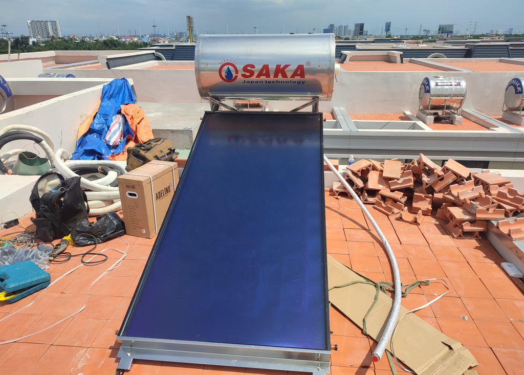 Máy nước nóng tấm phẳng chịu áp osaka làm nóng nhanh gấp 2 lần